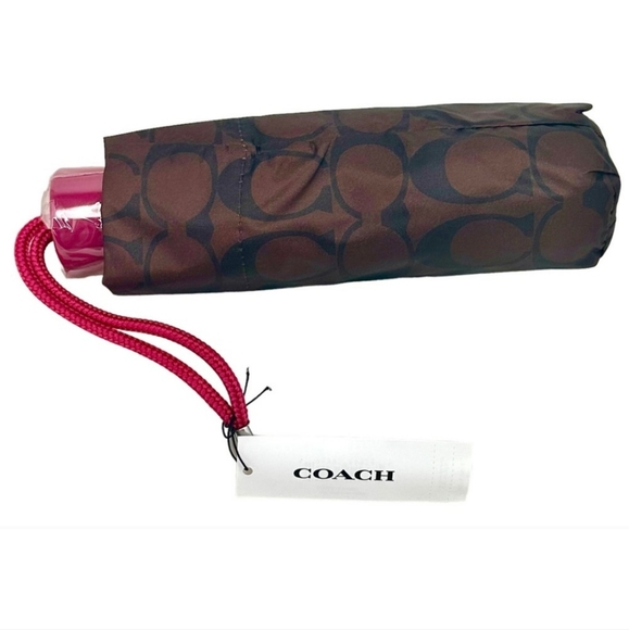 Coach Uv Protection Signature Mini Umbrella - Picture 6 of 8